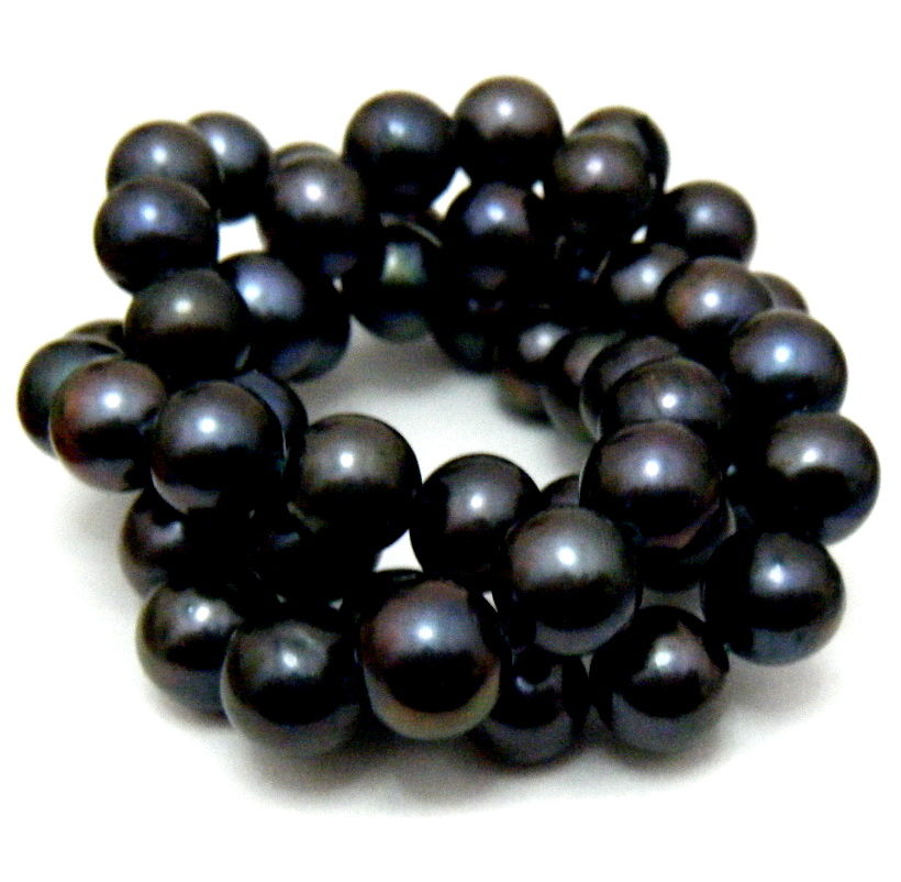 Black Brown 8-8.5mm Round Pearls